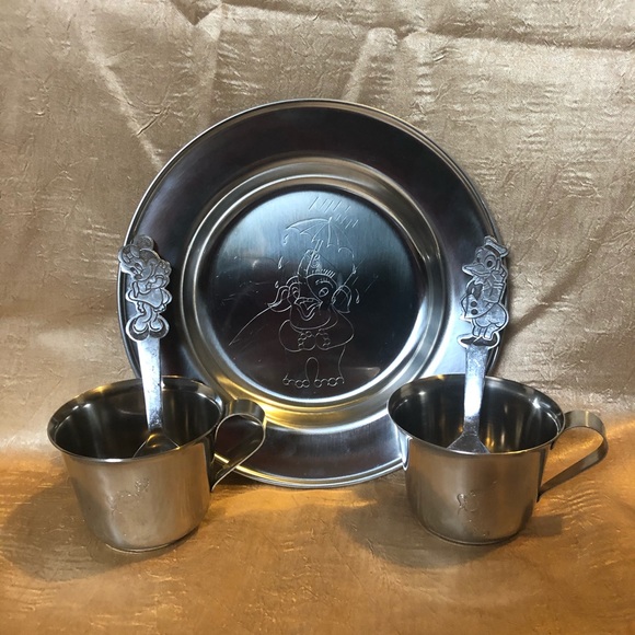 Children’s dinner set VTG stainless steel … - Picture 2 of 16